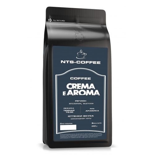 Смесь Crema e Aroma 70/30 Тёмная 1кг (NTS-Coffee)